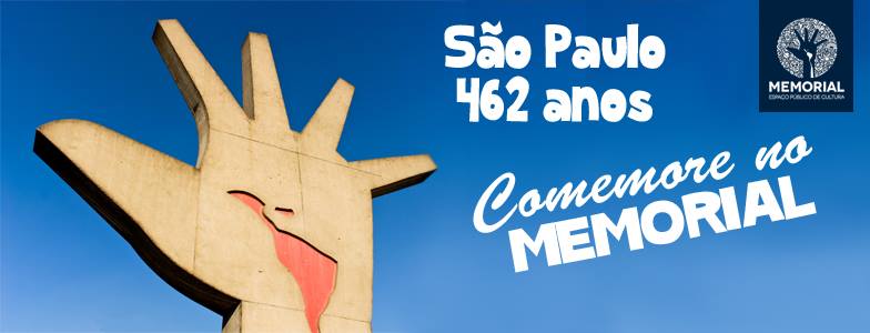 Aniversário de São Paulo será no Memorial