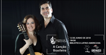 Duo de Violão e Voz traz canções brasileiras para o Música na Biblioteca